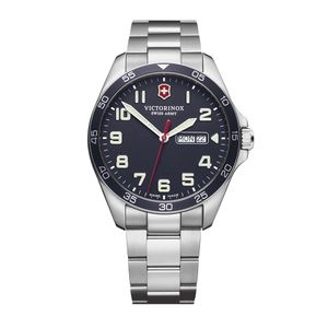 Reloj Fieldforce correa acero inoxidable dial azul Victorinox