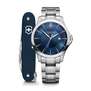 Reloj Alliance azul con navaja suiza azul