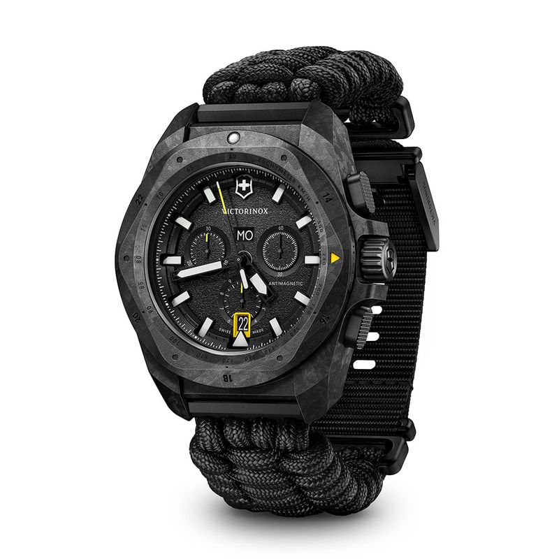 Reloj INOX Chrono 43 mm correa paracord dial negro Victorinox Victorinox Chile Tienda Oficial
