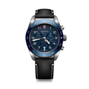Reloj Swiss Army Chrono Correa de Cuero Negra Victorinox